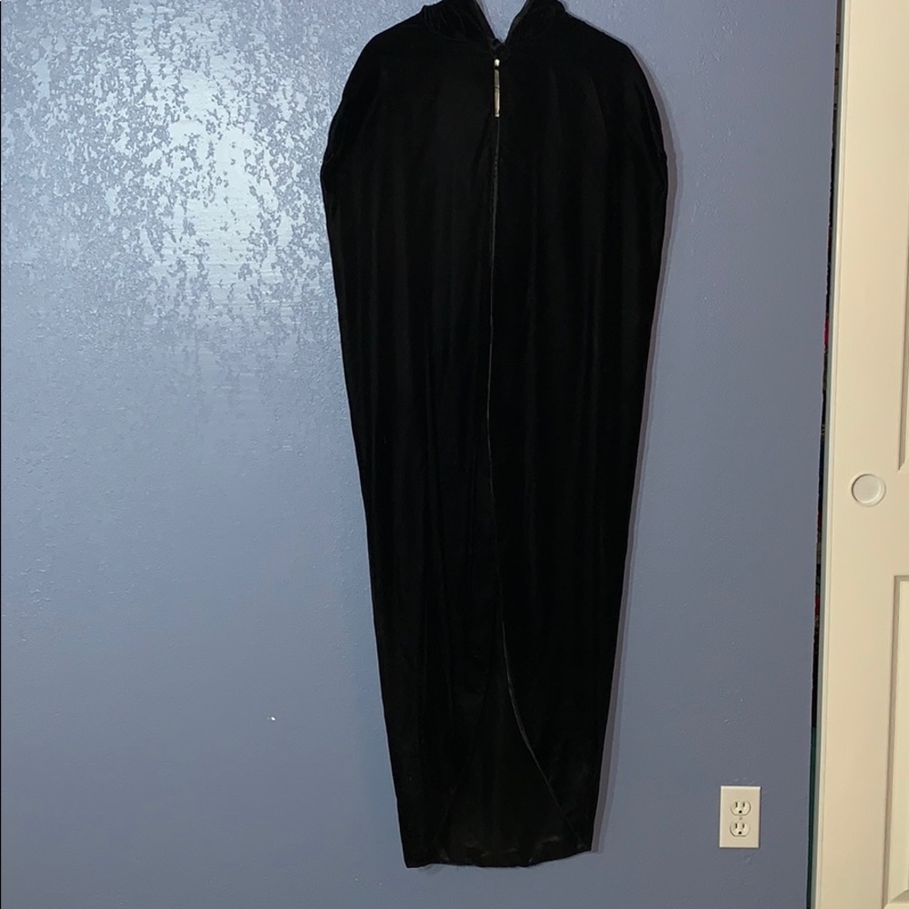 Black, velvet cape